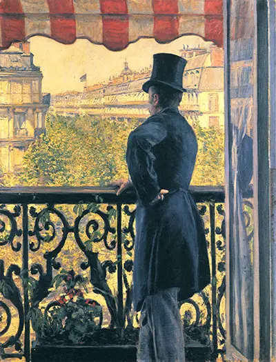 Man on a Balcony, Boulevard Haussmann Gustave Caillebotte